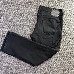 Levi’s 504 Jeans Men’s W36 L30 Black Charcoal Regular Straight Fit Zip Fly